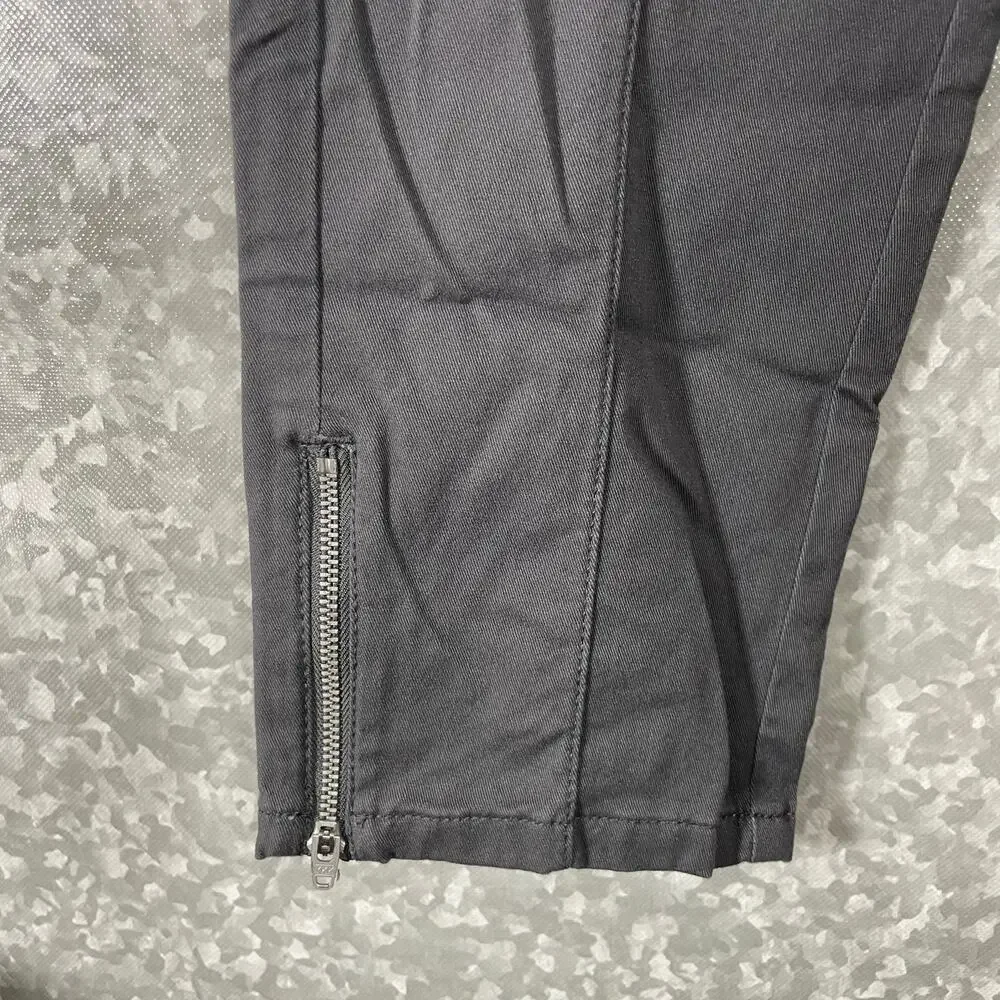 J Jill Women's NWT Gray Zipper Ankle Tapered Leg Ankle Pants - Size 8 - Midrise